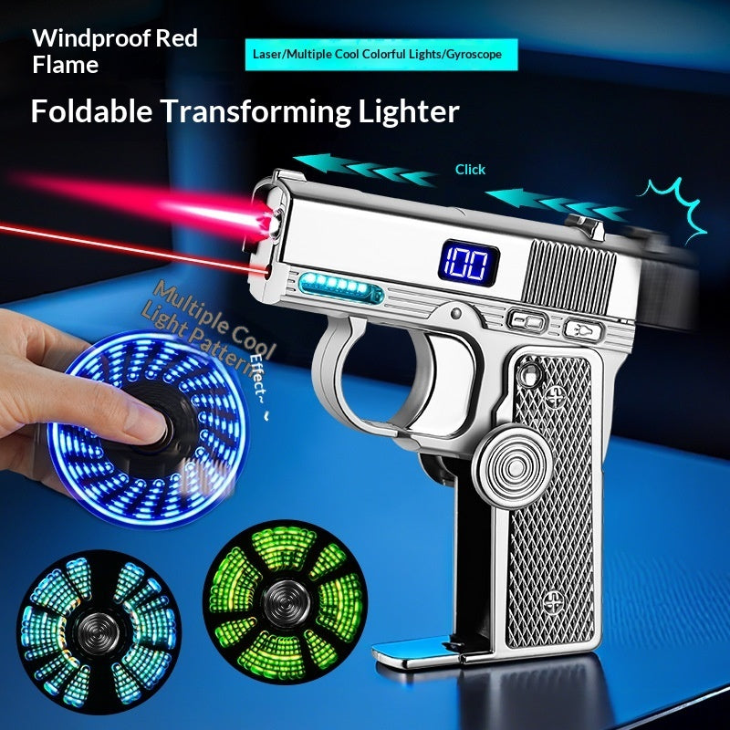 Dual-Power Rotary Spinning Lighter Gas And Electric Options