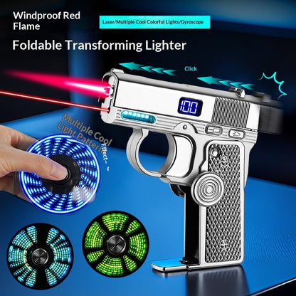 Dual-Power Rotary Spinning Lighter Gas And Electric Options