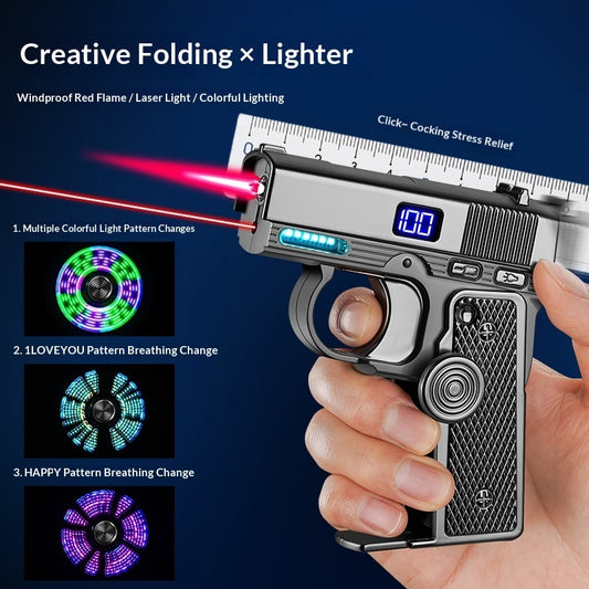 Dual-Power Rotary Spinning Lighter Gas And Electric Options